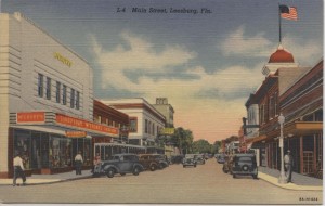 Main Street in Leesburg, FL. Post Card