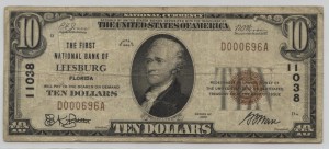 1929 Type 1 $10 Note Charter #11038