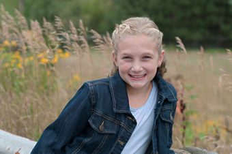 Young girl smiling in Sudbury, ON