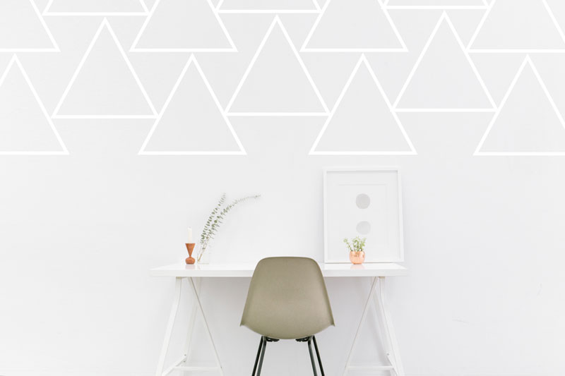 geometric wall paint design