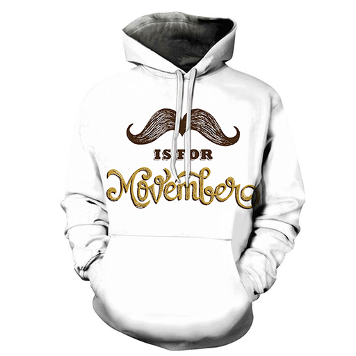 3d Mustache Is For Hoodie - Sweatshirt- Hoodie- Pullover