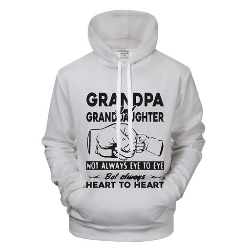 Grandpa & Granddaughter Love 3d - Sweatshirt- Hoodie- Pullover