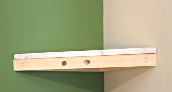 how to build a corner shelf top