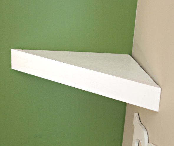 how to build a corner shelf finished shelf