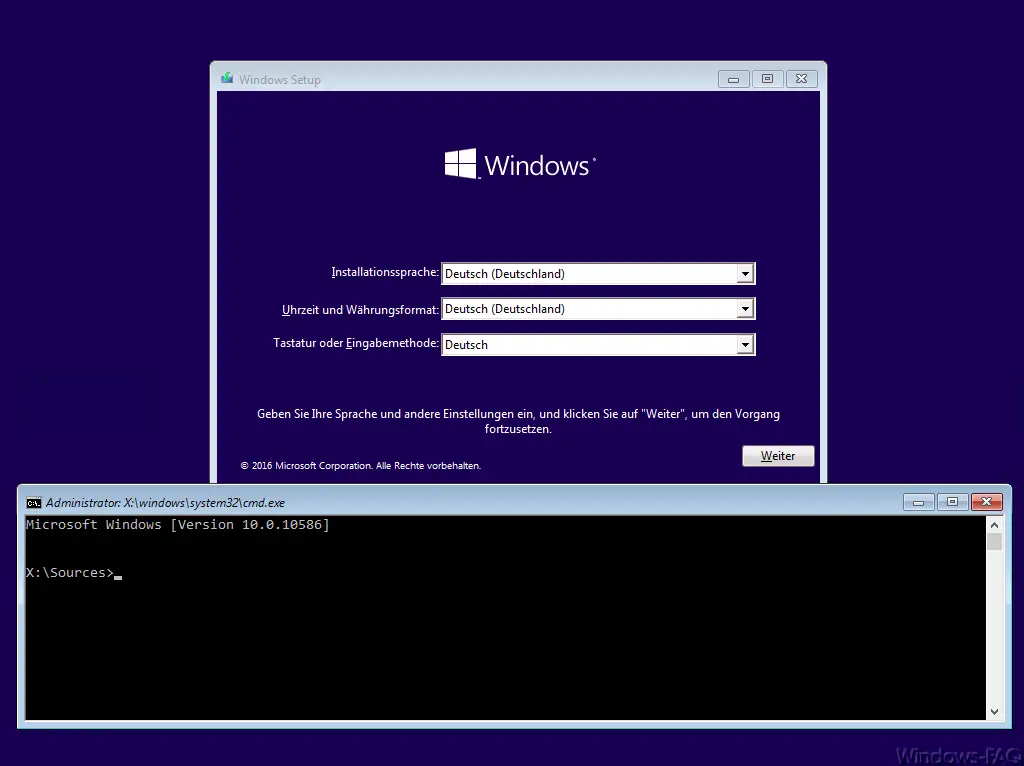 Open a command prompt during setup from Windows 10 - HowPChub