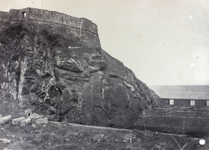 North-east corner of the city wall and temporary graves, Zhenhai