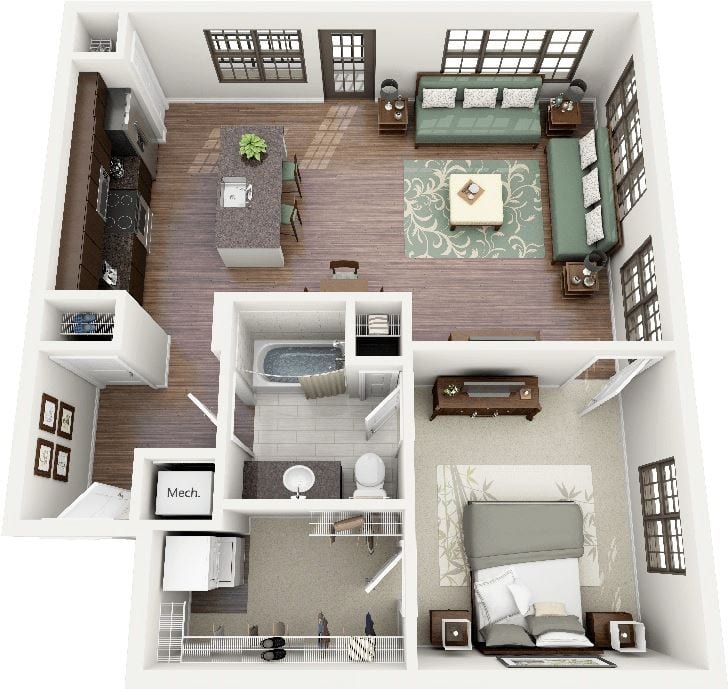 one bedroom house plans