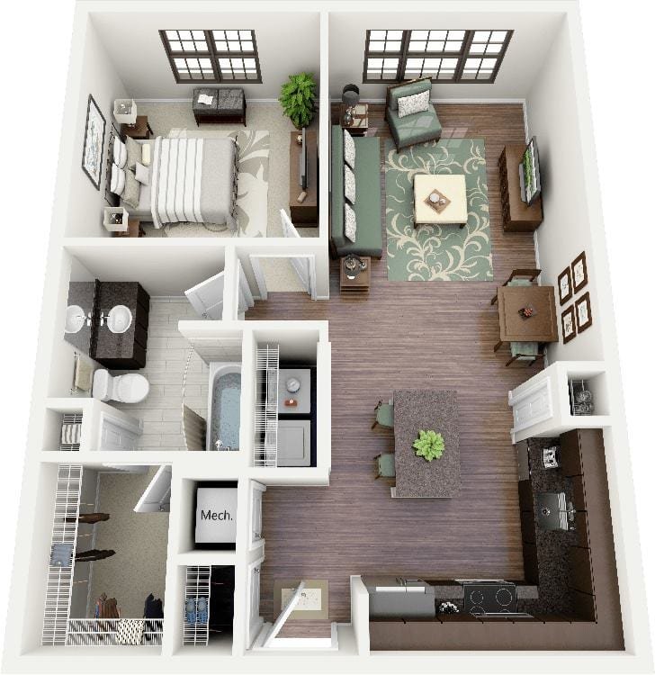 one bedroom house plans