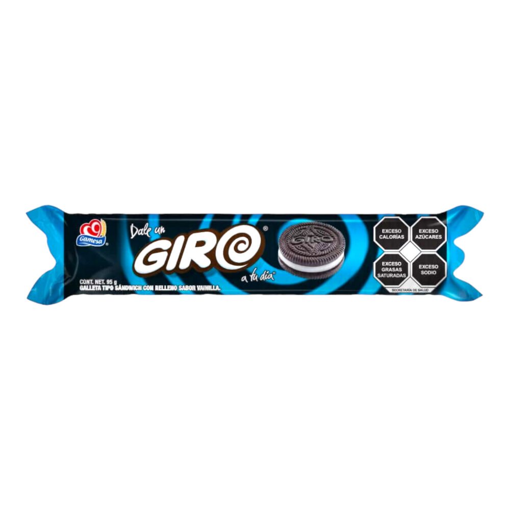 Gamesa galleta GIRO Paketin 95g con 14 piezas dulces dulceria mayoreo