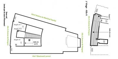 Kat jeyografik nan Univesity Dauphine - etaj 7