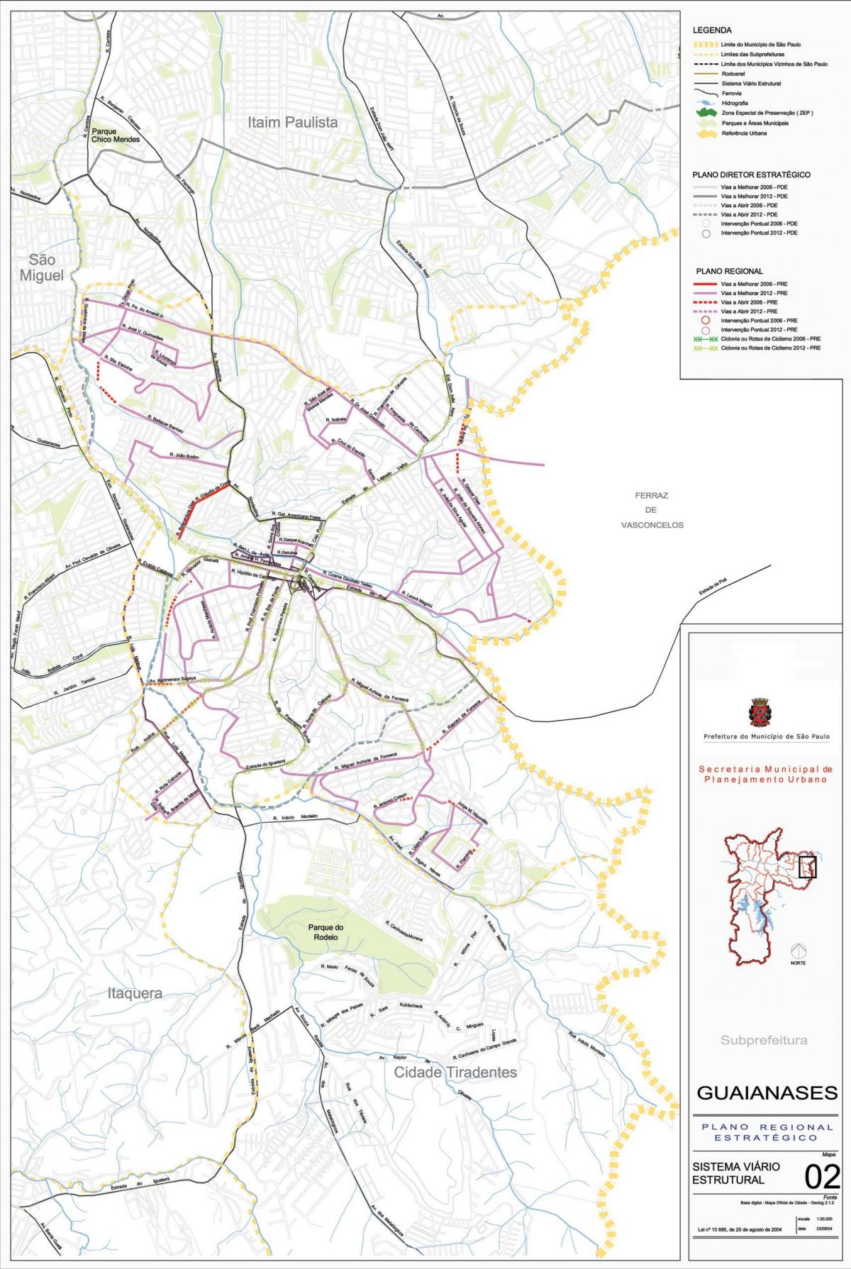 Kat jeyografik nan Guaianases São Paulo - Wout