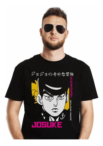 Polera Jojo's Bizarre Adventure Josuke Cara Stencil Anime Im