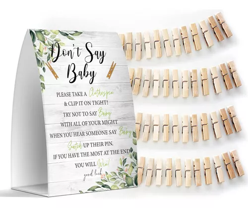 Set Don't Say Baby - Un Letrero De 5 X 7 Pulgadas Y 50 Mini | Envío gratis