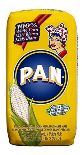 Harina De Maíz Blanco Precocida, Pan 1 Kg