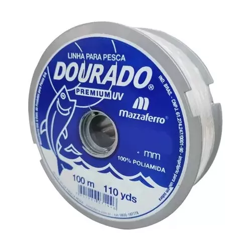 Tanza Nylon Pesca Dourado Premium Uv 0,80 Mm X 100 Metros