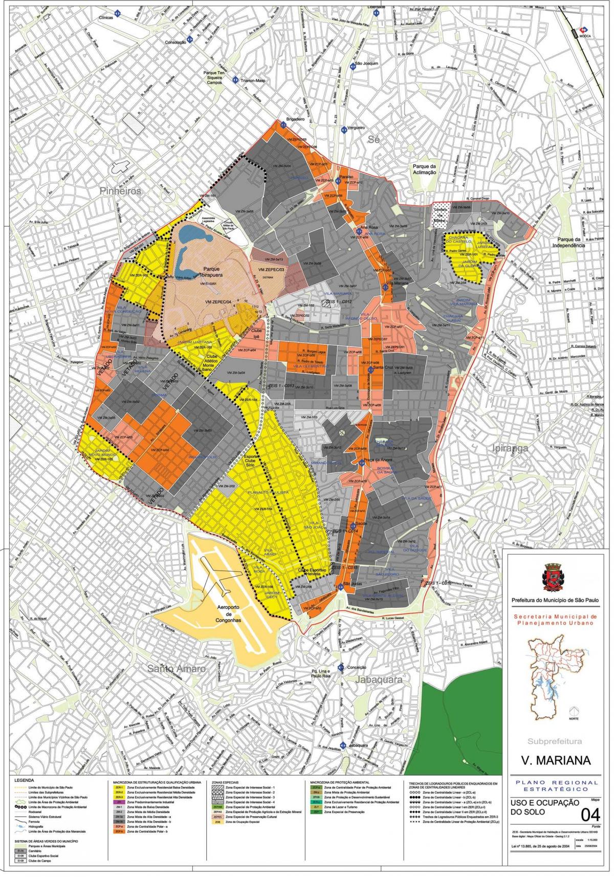 Térkép Vila Mariana São Paulo - Foglalkozás a talaj