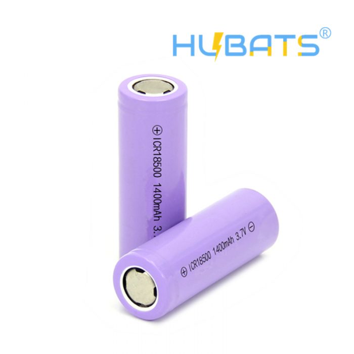 18500 1400mAh ICR cylindrical 3.7V rechargeable li-ion battery for led light