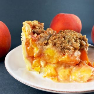 Peach Crumble Slab Pie