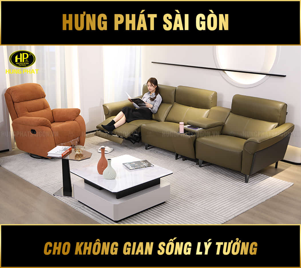 sofa da bò ý chỉnh điện nhập khẩu GC-3032