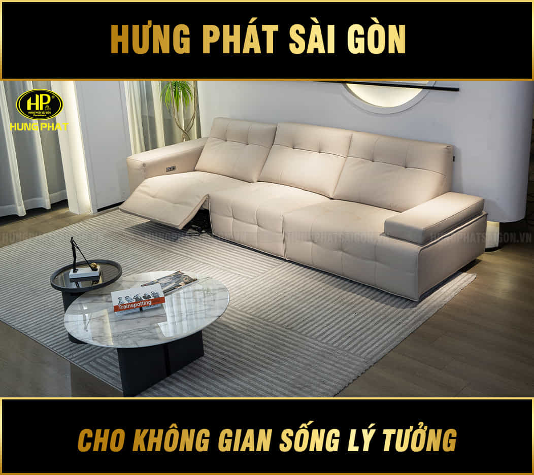 sofa da bò ý thư giãn chỉnh điện GC-8010