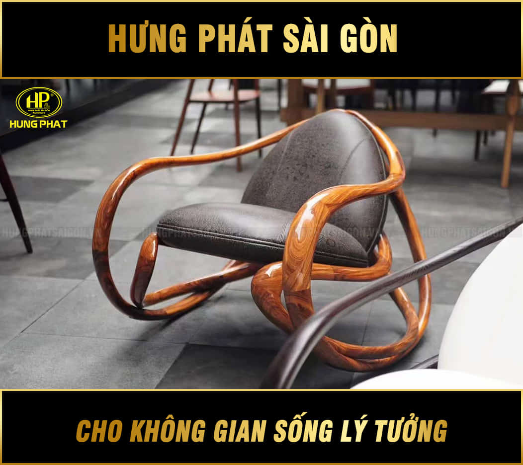 ghế thư giãn bập bênh gỗ mun nhập khẩu xy101-1m