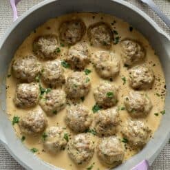 Swedish meatballs in the pan