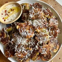 crispy smashed brussel sprouts