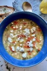 Easy Greek Lemon Bean Soup