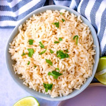 A bowl of microwave rice.