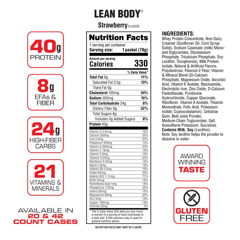 Labrada Lean Body 20ct / 20 Servings Best Price in UAE