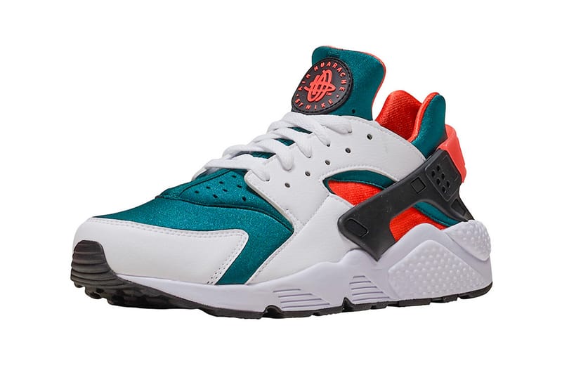 Nike Air Huarache "Miami Hurricanes" Release date available now sneaker rainforest green wild mango orange