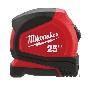 Milwaukee Compact 25 ft. SAE Tape Measure with Fractional Scale and 9 ft. Standout