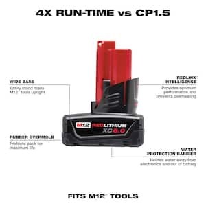 Milwaukee M12 Redlithium 12V Battery XC 6.0Ah