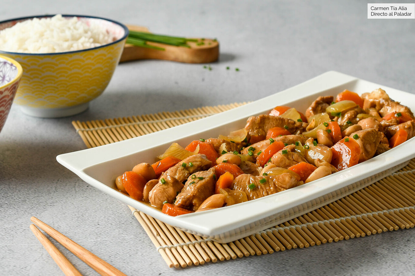 Pollo con almendras estilo chino, receta de cocina fácil, sencilla y  deliciosa