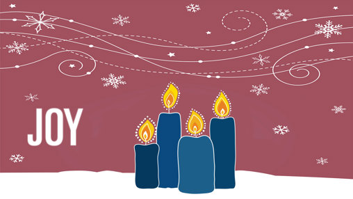 Advent Candles - Joy Preaching Slide