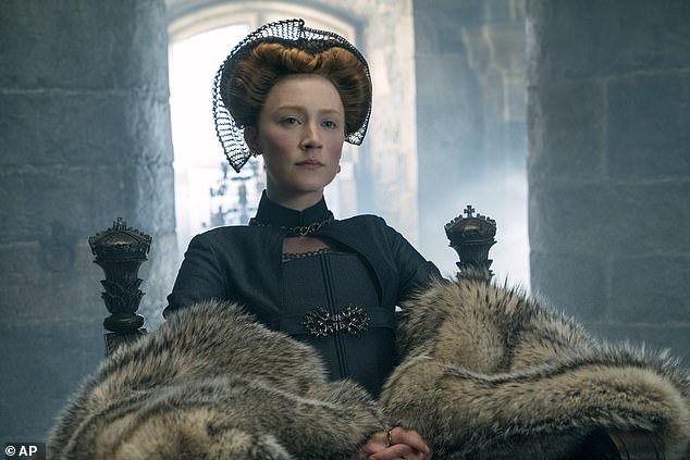 Mary, Queen of Scots was also implicated in the savage murder of her husband. Pictured, Saoirse Ronan as Mary Stuart