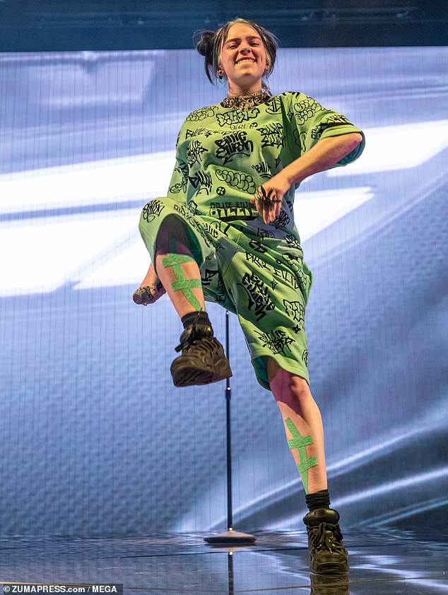 Billie Eilish Green Hair Outfit