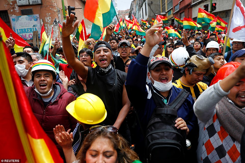 Protesters demands include better working conditions and the resignation of their commander. Morales claimed he was re-elected in the October 20 vote, but the opposition alleged fraud