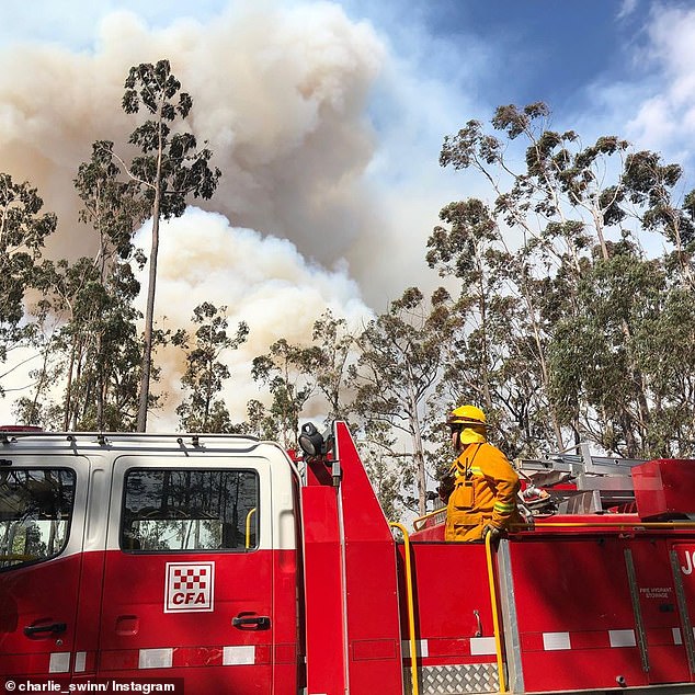 Firefighters have been battling blazes in the region for weeks. This picture was uploaded last Sunday after a day of battling blazes