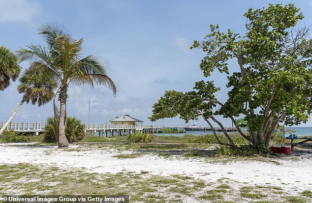 The beach at the Fort De Soto park in Florida, where the Laundries stayed in early September