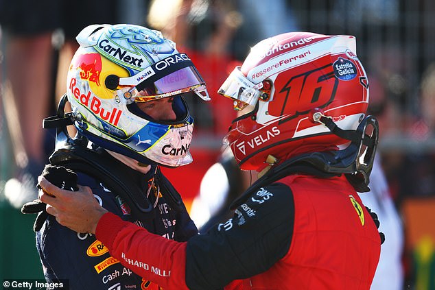 Charles Leclerc congratulated Verstappen, and will start on the front row on Saturday