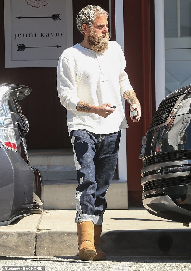 Looking good: Jonah Hill, 39, was seen on a visit to the Brentwood Country Mart in Los Angeles on Thursday