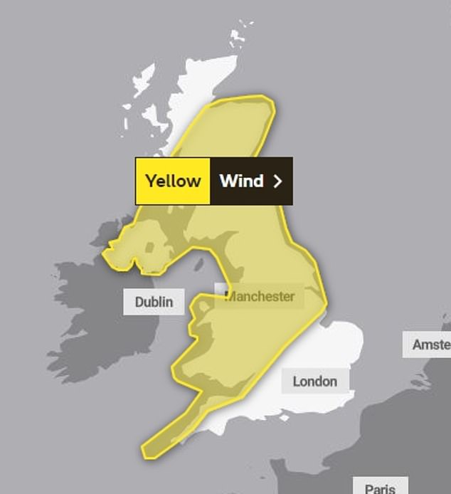 Met Office issues UK yellow weather warning as winds forecast to reach ...