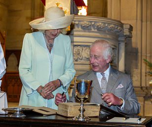 Ghosts of the past for King Charles and Queen Camilla as they sign Bible on Australia tour