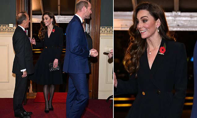 Kate Middleton shines as she appears at Festival of Remembrance: Princess of Wales makes