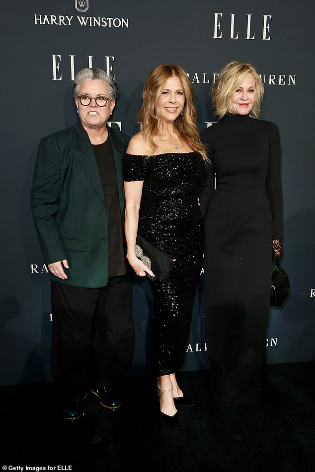 Rosie posed with Rita Wilson and Melanie Griffith at the event at the Four Seasons Hotel Los Angeles at Beverly Hills