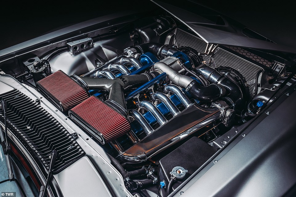 Power is delivered by TWR's in-house supercharged 5.6-litre V12 petrol engine. It packs 660bhp and 730Nm of torque