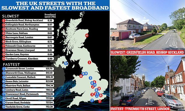 Revealed: The UK streets with the slowest broadband - so, is YOUR road on the list?