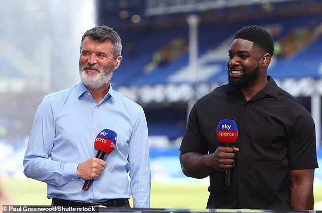 Micah Richards (right) poked fun at Roy Keane's (left) recent dispute with an Ipswich fan