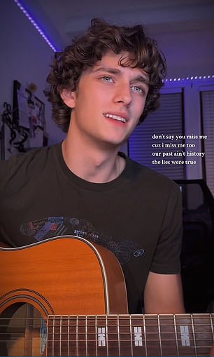 The aspiring musician, 18, has been covering songs about love and heartbreak on his TikTok account